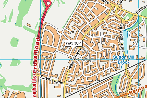 WA9 3UP map - OS VectorMap District (Ordnance Survey) WA9 3UP map - OS VectorMap District (Ordnance Survey)
