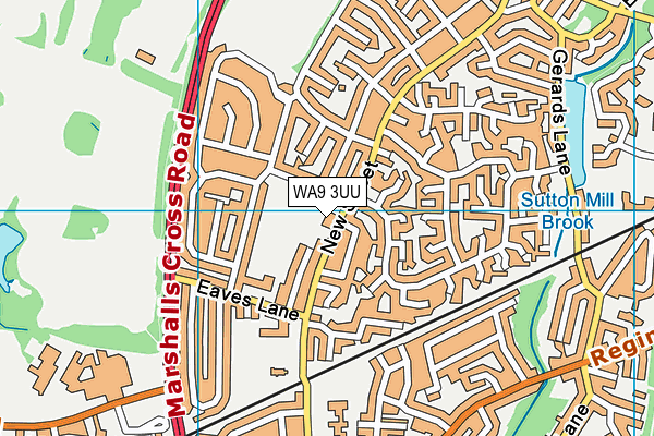 WA9 3UU map - OS VectorMap District (Ordnance Survey) WA9 3UU map - OS VectorMap District (Ordnance Survey)