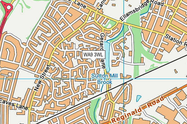 WA9 3WL map - OS VectorMap District (Ordnance Survey) WA9 3WL map - OS VectorMap District (Ordnance Survey)
