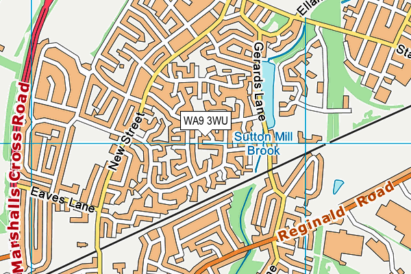 WA9 3WU map - OS VectorMap District (Ordnance Survey) WA9 3WU map - OS VectorMap District (Ordnance Survey)