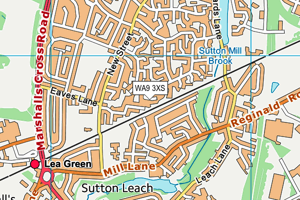 WA9 3XS map - OS VectorMap District (Ordnance Survey) WA9 3XS map - OS VectorMap District (Ordnance Survey)
