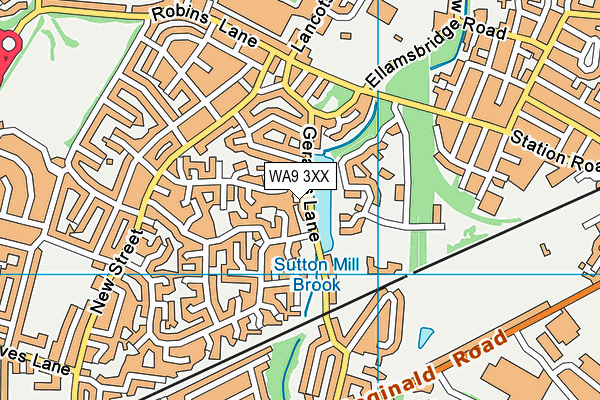 WA9 3XX map - OS VectorMap District (Ordnance Survey) WA9 3XX map - OS VectorMap District (Ordnance Survey)