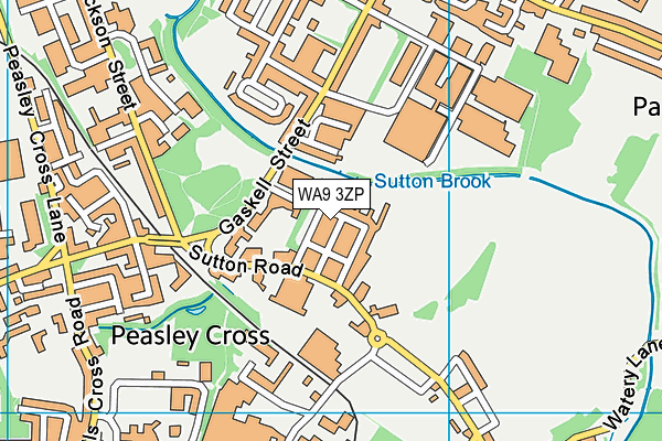 WA9 3ZP map - OS VectorMap District (Ordnance Survey) WA9 3ZP map - OS VectorMap District (Ordnance Survey)