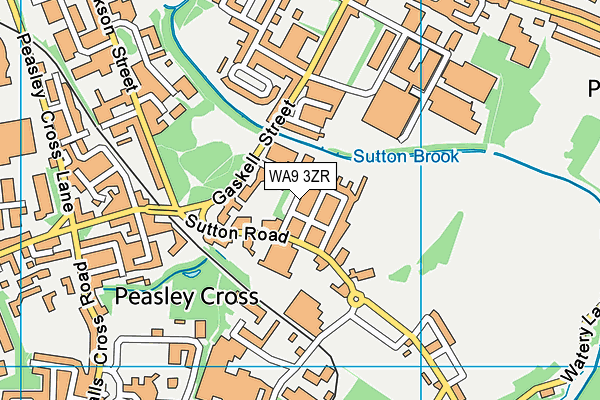 WA9 3ZR map - OS VectorMap District (Ordnance Survey) WA9 3ZR map - OS VectorMap District (Ordnance Survey)