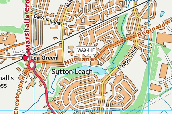 WA9 4HF map - OS VectorMap District (Ordnance Survey) WA9 4HF map - OS VectorMap District (Ordnance Survey)