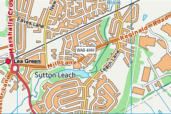 WA9 4HH map - OS VectorMap District (Ordnance Survey)