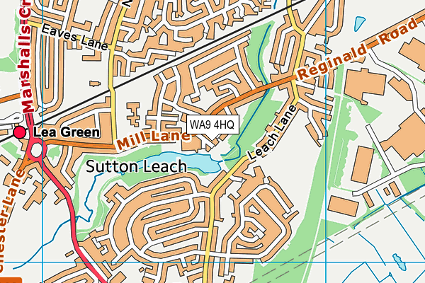 WA9 4HQ map - OS VectorMap District (Ordnance Survey) WA9 4HQ map - OS VectorMap District (Ordnance Survey)