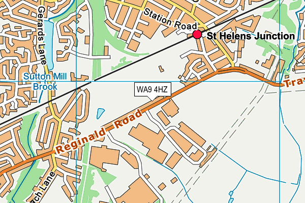 WA9 4HZ map - OS VectorMap District (Ordnance Survey) WA9 4HZ map - OS VectorMap District (Ordnance Survey)