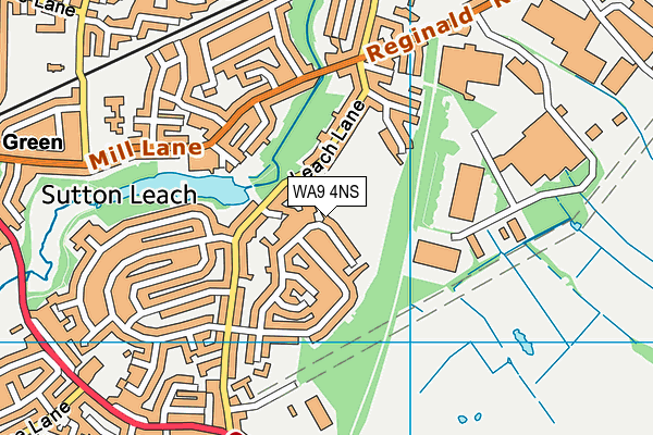 WA9 4NS map - OS VectorMap District (Ordnance Survey) WA9 4NS map - OS VectorMap District (Ordnance Survey)