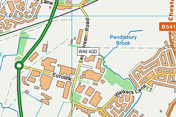WA9 4QD map - OS VectorMap District (Ordnance Survey) WA9 4QD map - OS VectorMap District (Ordnance Survey)