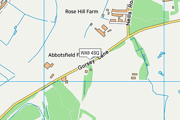 WA9 4SQ map - OS VectorMap District (Ordnance Survey) WA9 4SQ map - OS VectorMap District (Ordnance Survey)