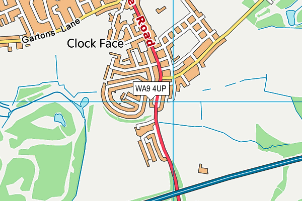 WA9 4UP map - OS VectorMap District (Ordnance Survey) WA9 4UP map - OS VectorMap District (Ordnance Survey)