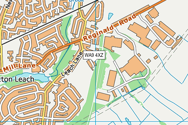 WA9 4XZ map - OS VectorMap District (Ordnance Survey) WA9 4XZ map - OS VectorMap District (Ordnance Survey)