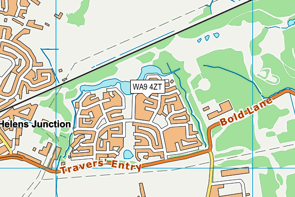 WA9 4ZT map - OS VectorMap District (Ordnance Survey) WA9 4ZT map - OS VectorMap District (Ordnance Survey)