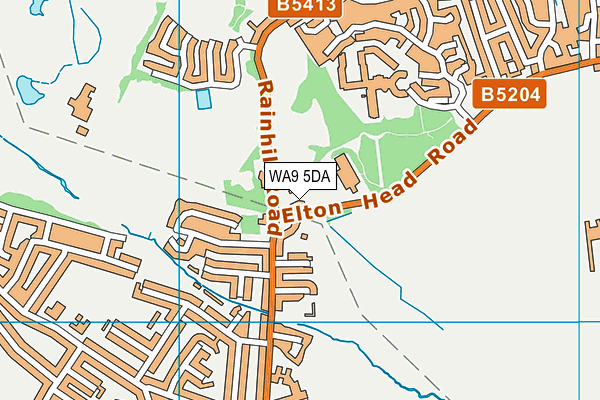 WA9 5DA map - OS VectorMap District (Ordnance Survey) WA9 5DA map - OS VectorMap District (Ordnance Survey)
