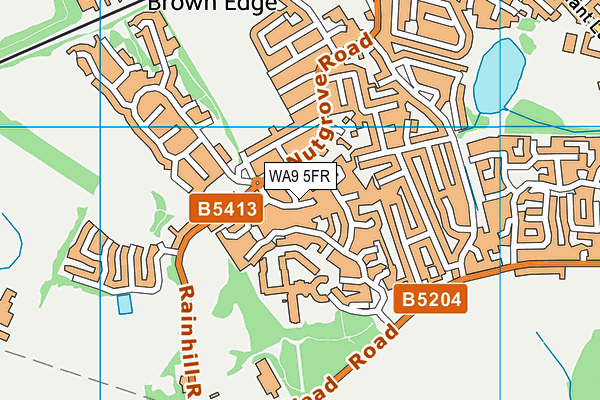 WA9 5FR map - OS VectorMap District (Ordnance Survey) WA9 5FR map - OS VectorMap District (Ordnance Survey)