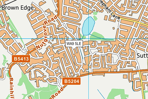WA9 5LE map - OS VectorMap District (Ordnance Survey) WA9 5LE map - OS VectorMap District (Ordnance Survey)