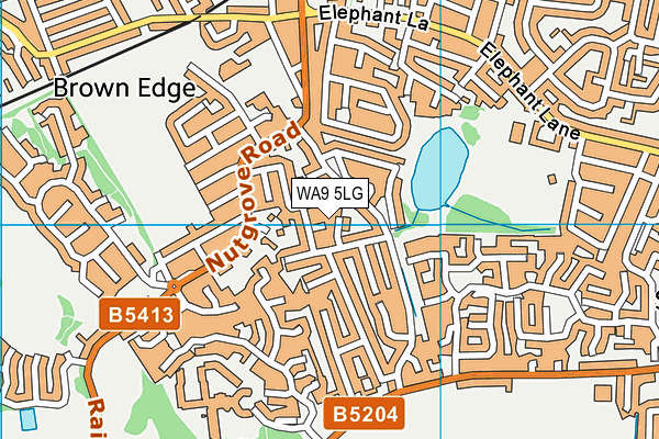 WA9 5LG map - OS VectorMap District (Ordnance Survey) WA9 5LG map - OS VectorMap District (Ordnance Survey)