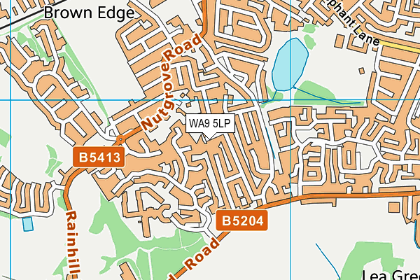 WA9 5LP map - OS VectorMap District (Ordnance Survey) WA9 5LP map - OS VectorMap District (Ordnance Survey)