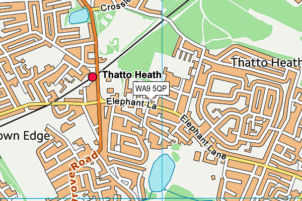 WA9 5QP map - OS VectorMap District (Ordnance Survey) WA9 5QP map - OS VectorMap District (Ordnance Survey)