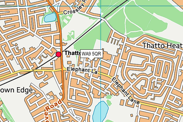 WA9 5QR map - OS VectorMap District (Ordnance Survey) WA9 5QR map - OS VectorMap District (Ordnance Survey)