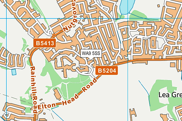 WA9 5SS map - OS VectorMap District (Ordnance Survey) WA9 5SS map - OS VectorMap District (Ordnance Survey)