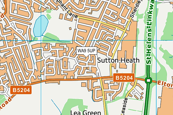 WA9 5UP map - OS VectorMap District (Ordnance Survey) WA9 5UP map - OS VectorMap District (Ordnance Survey)