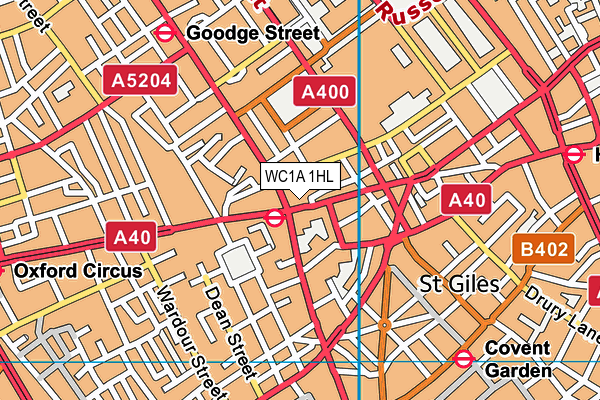 WC1A 1HL map - OS VectorMap District (Ordnance Survey) WC1A 1HL map - OS VectorMap District (Ordnance Survey)