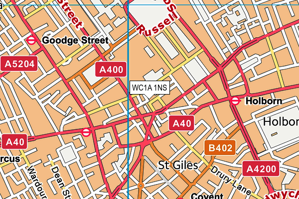 WC1A 1NS map - OS VectorMap District (Ordnance Survey) WC1A 1NS map - OS VectorMap District (Ordnance Survey)