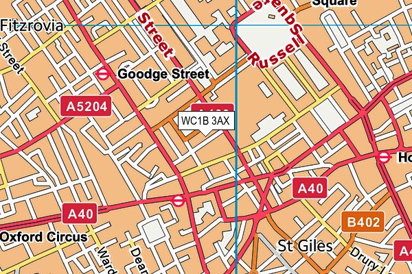 WC1B 3AX map - OS VectorMap District (Ordnance Survey) WC1B 3AX map - OS VectorMap District (Ordnance Survey)