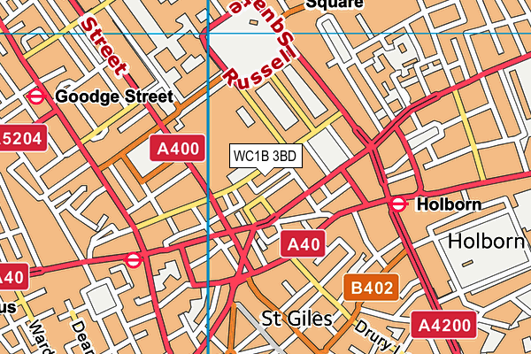 WC1B 3BD map - OS VectorMap District (Ordnance Survey) WC1B 3BD map - OS VectorMap District (Ordnance Survey)