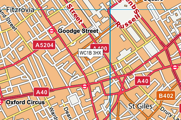 WC1B 3HX map - OS VectorMap District (Ordnance Survey) WC1B 3HX map - OS VectorMap District (Ordnance Survey)