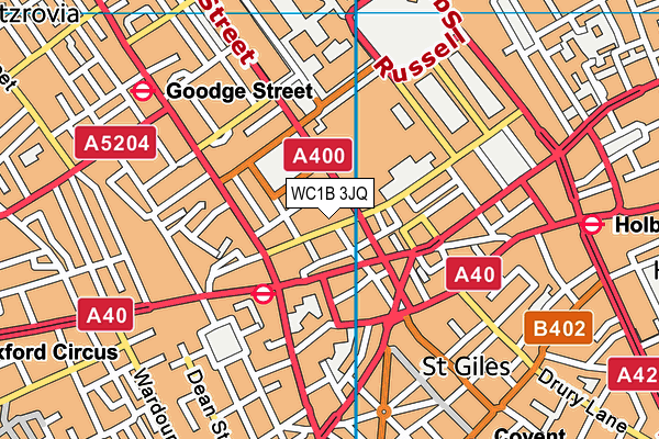 WC1B 3JQ map - OS VectorMap District (Ordnance Survey) WC1B 3JQ map - OS VectorMap District (Ordnance Survey)