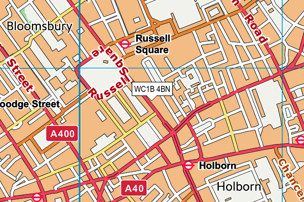 WC1B 4BN map - OS VectorMap District (Ordnance Survey) WC1B 4BN map - OS VectorMap District (Ordnance Survey)