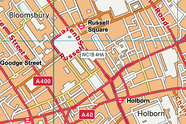 WC1B 4HA map - OS VectorMap District (Ordnance Survey) WC1B 4HA map - OS VectorMap District (Ordnance Survey)