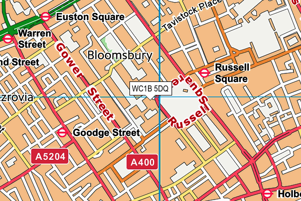 WC1B 5DQ map - OS VectorMap District (Ordnance Survey) WC1B 5DQ map - OS VectorMap District (Ordnance Survey)