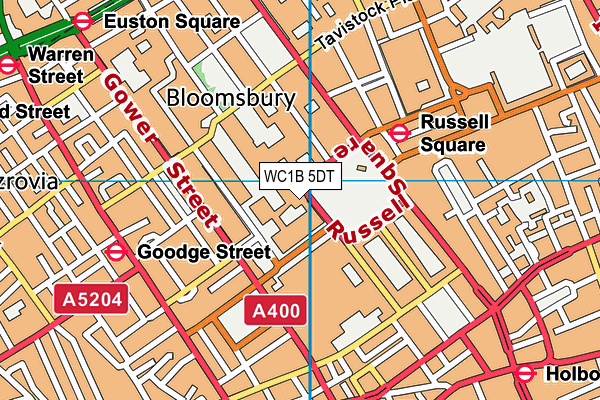 WC1B 5DT map - OS VectorMap District (Ordnance Survey) WC1B 5DT map - OS VectorMap District (Ordnance Survey)