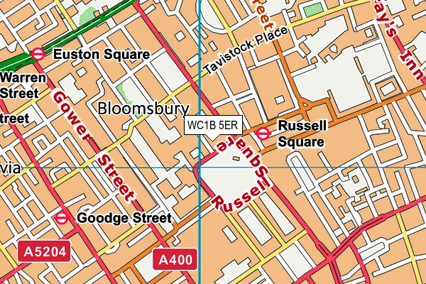 WC1B 5ER map - OS VectorMap District (Ordnance Survey) WC1B 5ER map - OS VectorMap District (Ordnance Survey)