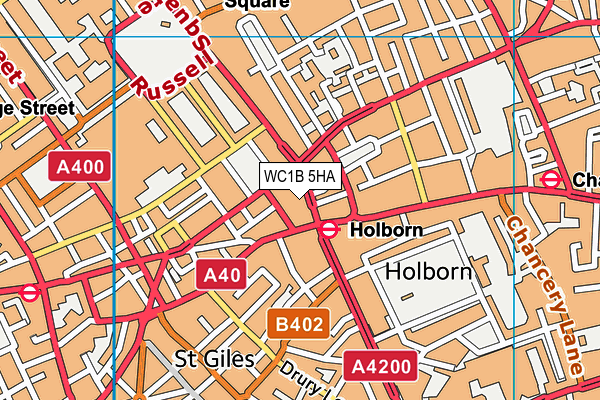 WC1B 5HA map - OS VectorMap District (Ordnance Survey) WC1B 5HA map - OS VectorMap District (Ordnance Survey)