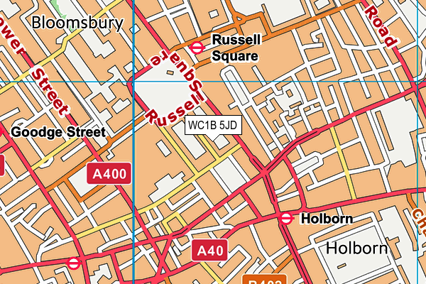 WC1B 5JD map - OS VectorMap District (Ordnance Survey) WC1B 5JD map - OS VectorMap District (Ordnance Survey)