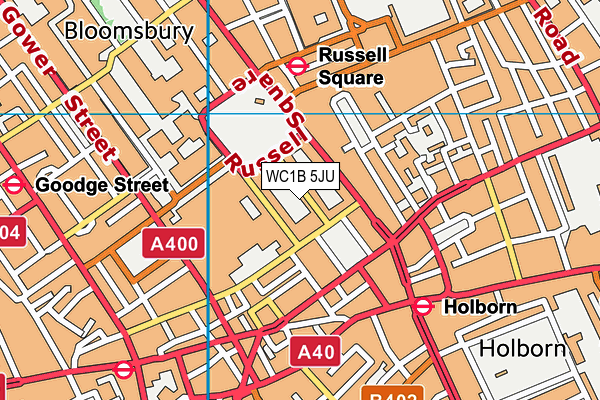 WC1B 5JU map - OS VectorMap District (Ordnance Survey) WC1B 5JU map - OS VectorMap District (Ordnance Survey)