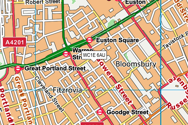 WC1E 6AU map - OS VectorMap District (Ordnance Survey) WC1E 6AU map - OS VectorMap District (Ordnance Survey)