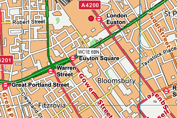 WC1E 6BN map - OS VectorMap District (Ordnance Survey)