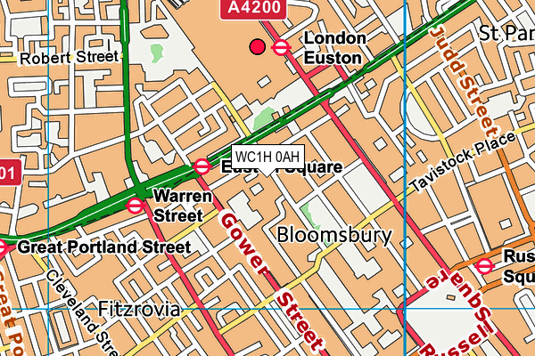 WC1H 0AH map - OS VectorMap District (Ordnance Survey)