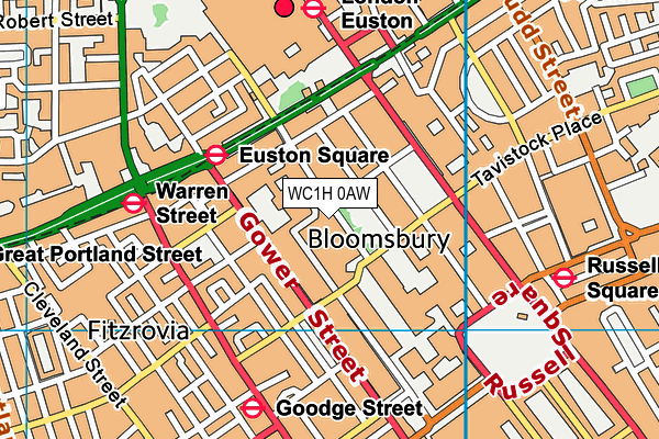 WC1H 0AW map - OS VectorMap District (Ordnance Survey) WC1H 0AW map - OS VectorMap District (Ordnance Survey)