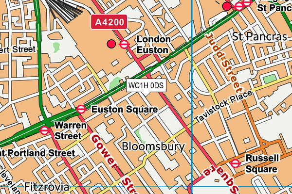 WC1H 0DS map - OS VectorMap District (Ordnance Survey) WC1H 0DS map - OS VectorMap District (Ordnance Survey)