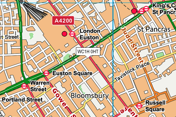 WC1H 0HT map - OS VectorMap District (Ordnance Survey)