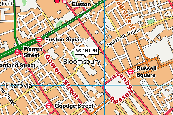 WC1H 0PN map - OS VectorMap District (Ordnance Survey)