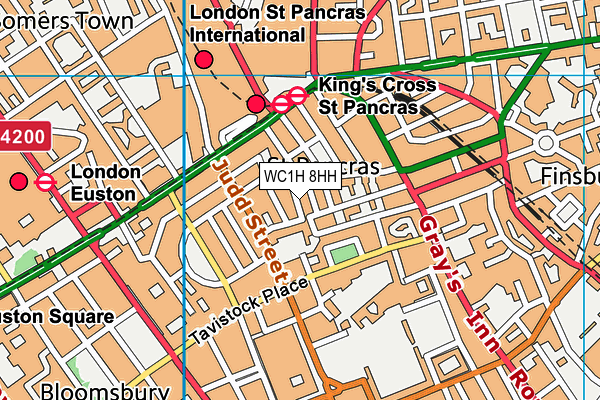 WC1H 8HH map - OS VectorMap District (Ordnance Survey)