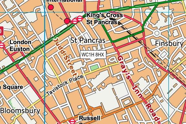 WC1H 8HX map - OS VectorMap District (Ordnance Survey) WC1H 8HX map - OS VectorMap District (Ordnance Survey)